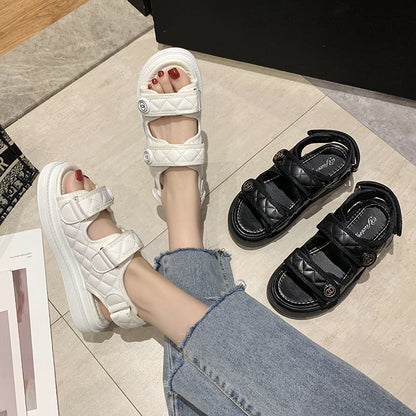 Velcro platform beach shoes