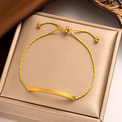 Cadena de tracción ajustable de acero titanio estilo europeo y americano simple 