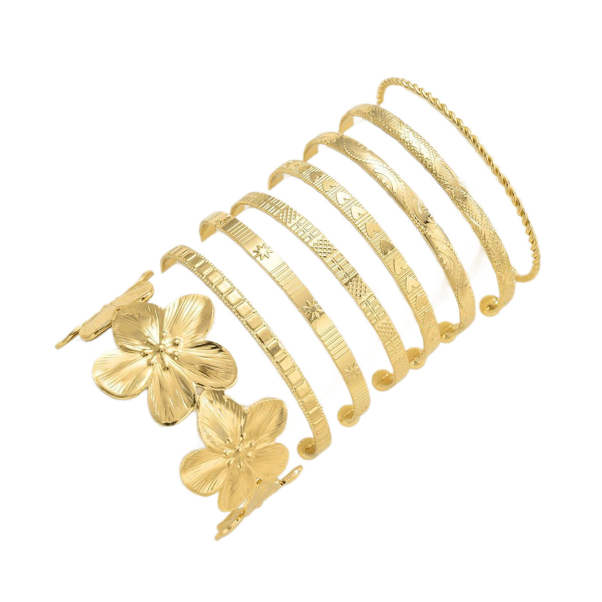 Rhombus Pattern Bracelet Set (8 Pieces)