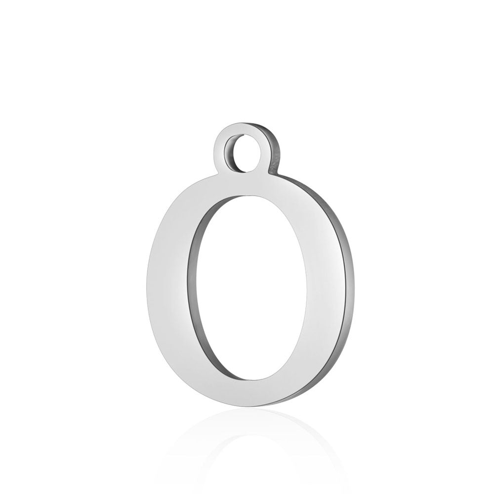 5 pcs/bag letter titanium steel pendant