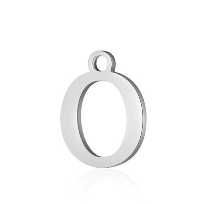 5 pcs/bag letter titanium steel pendant