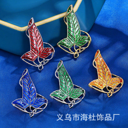 Three-dimensional leaf brooch fashion