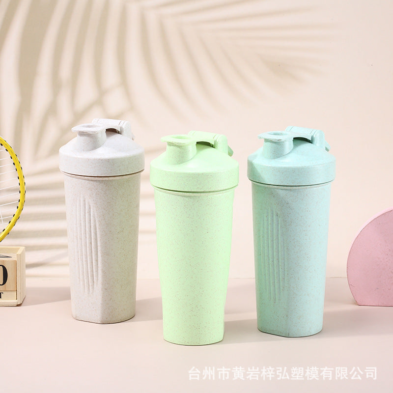 600Ml Wheat Straw Shaker Cup