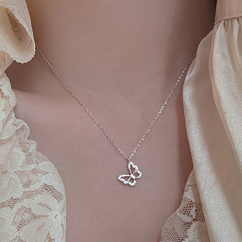 Zircon Split Heart Necklace