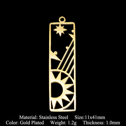 5 pcs/pack mushroom water drop stainless steel pendant