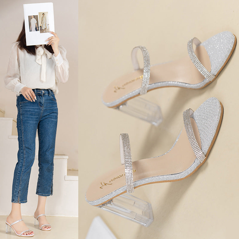 Tide muffin rhinestone shoes