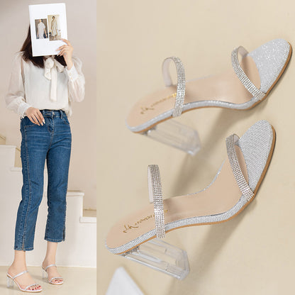 Tide muffin rhinestone shoes