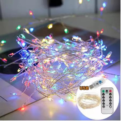 Copper wire firecracker light string plug-in decorative light strip