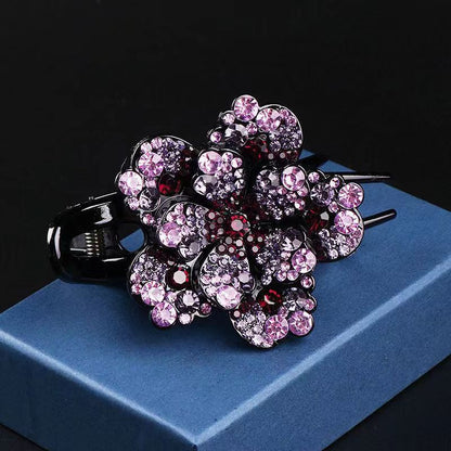 Rhinestone headdress three-tooth clip duck bill clip headdress