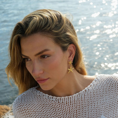Starfish pendant earrings