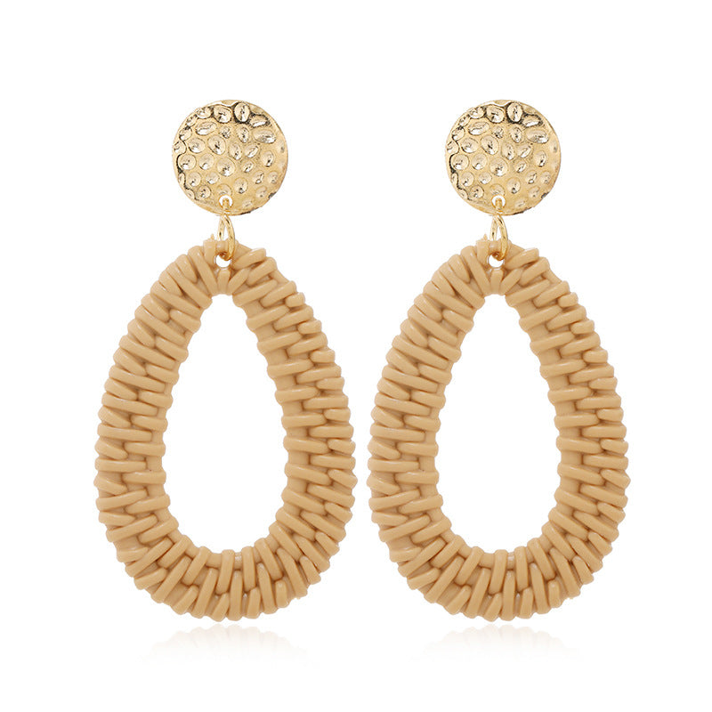 Double round love pentagram acrylic earrings