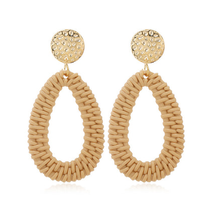 Double round love pentagram acrylic earrings