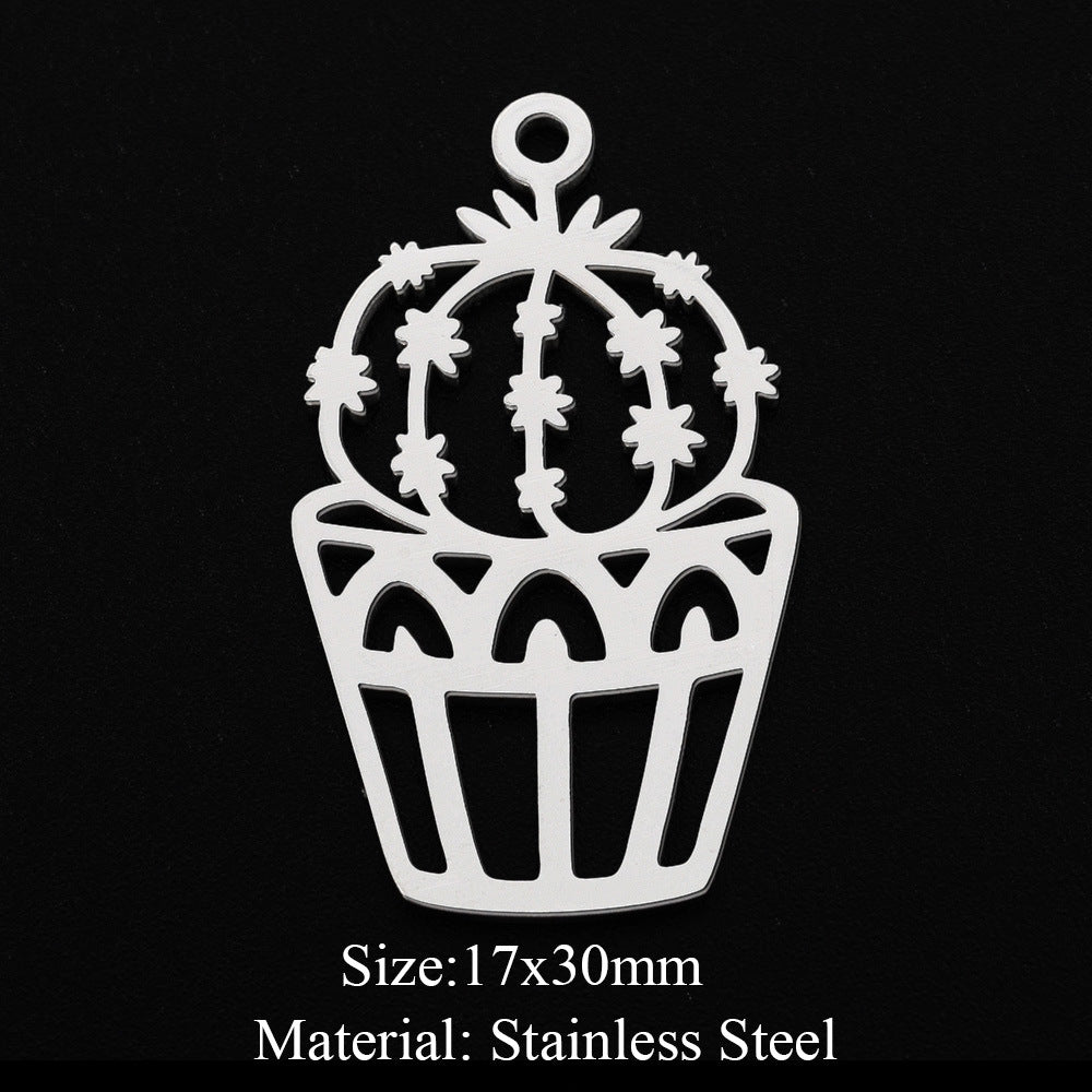 5 pcs/bag Fan-shaped flower geometric pendant