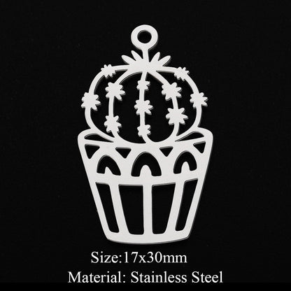 5 pcs/bag Fan-shaped flower geometric pendant