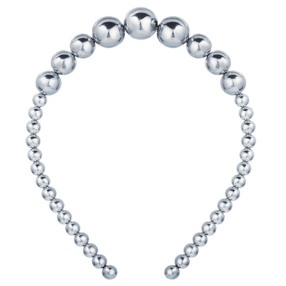 Diadema retro de perlas para mujer 