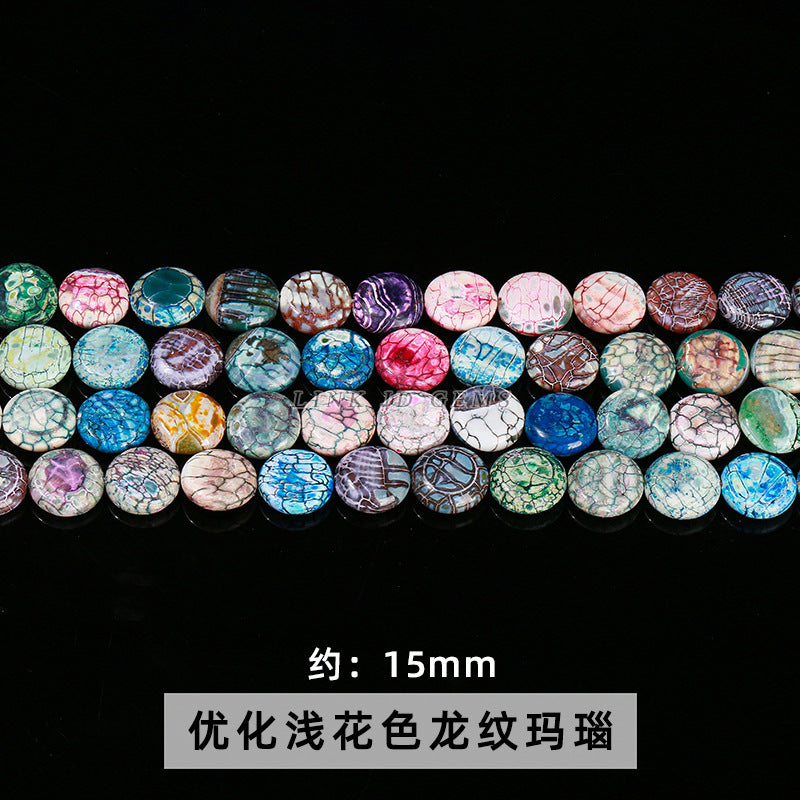 Color dragon agate water drop loose beads