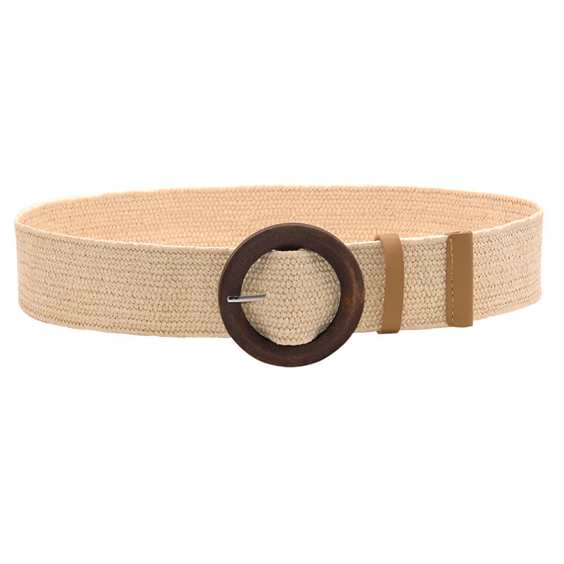 Braided wide waist seal elastic elastic