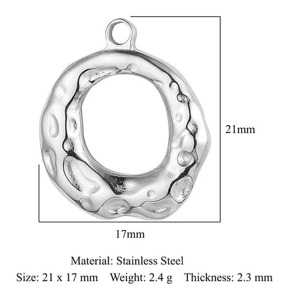 Square point diamond stainless steel pendant