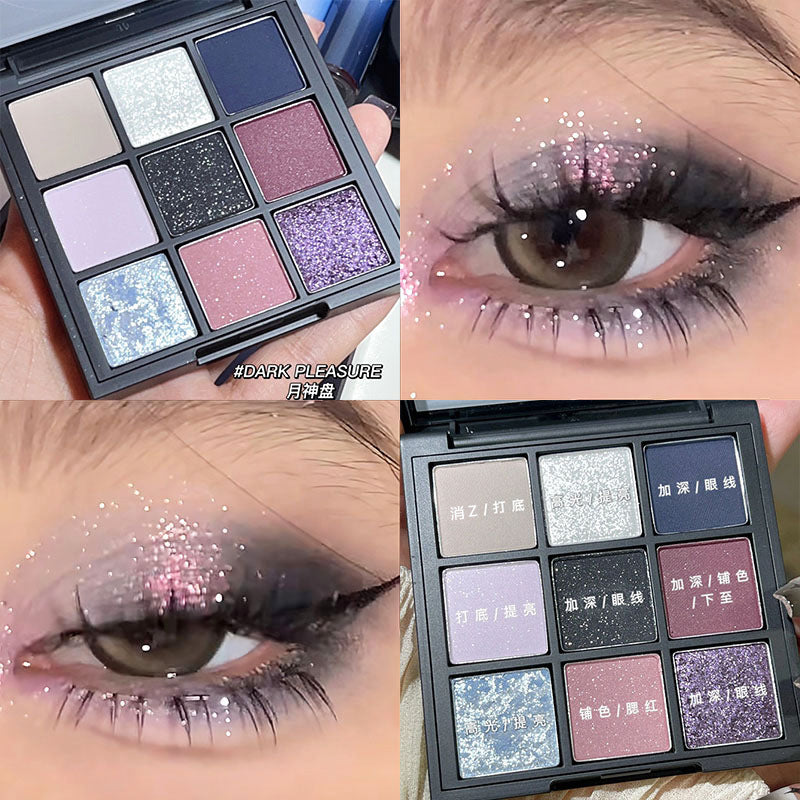 Transparent Nine-Color Acrylic Eyeshadow Palette