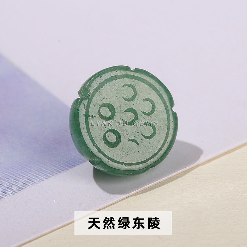 12Mm jade agate lotus pod accessories loose beads