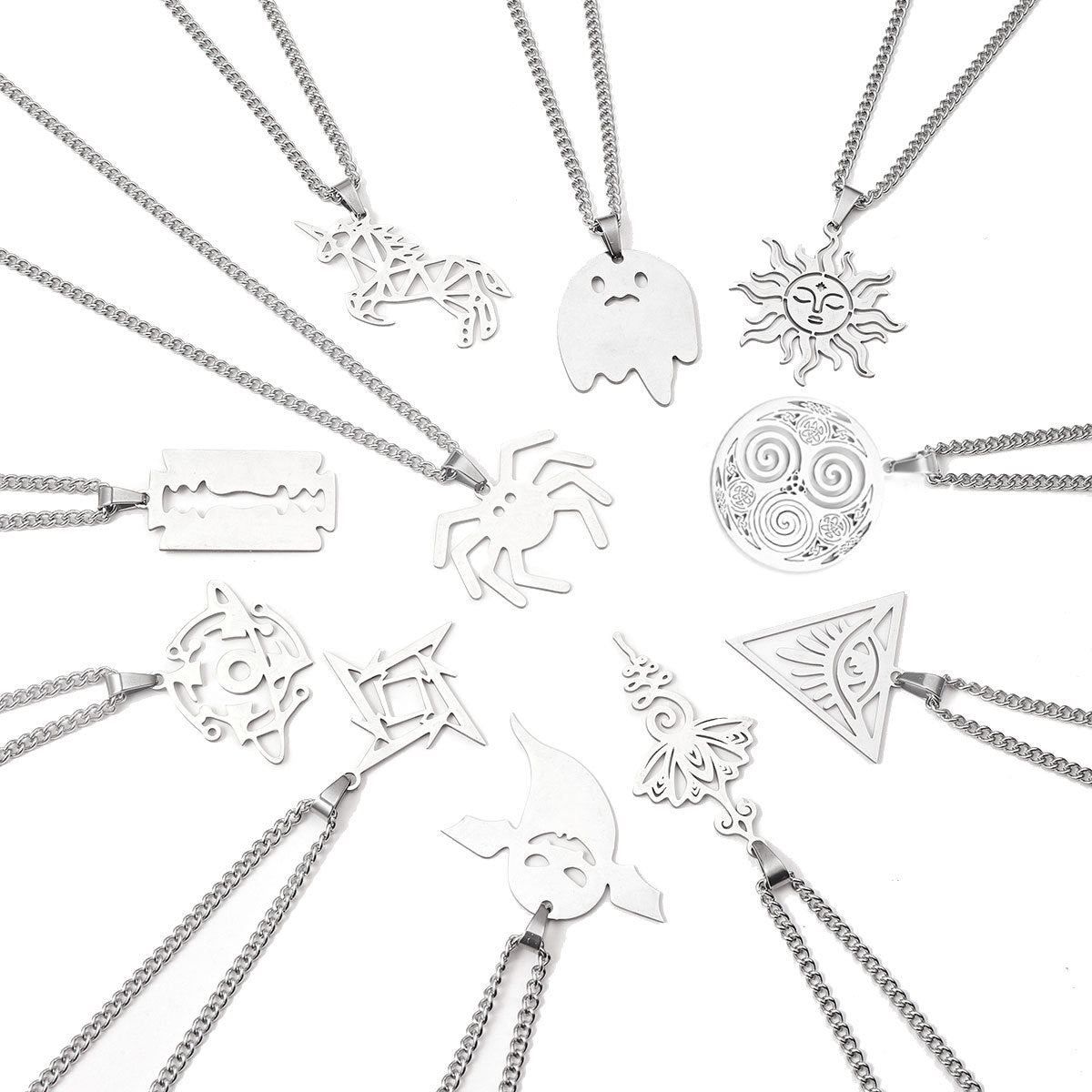 Collar de acero de titanio Helios con dardos de Hip Hop 