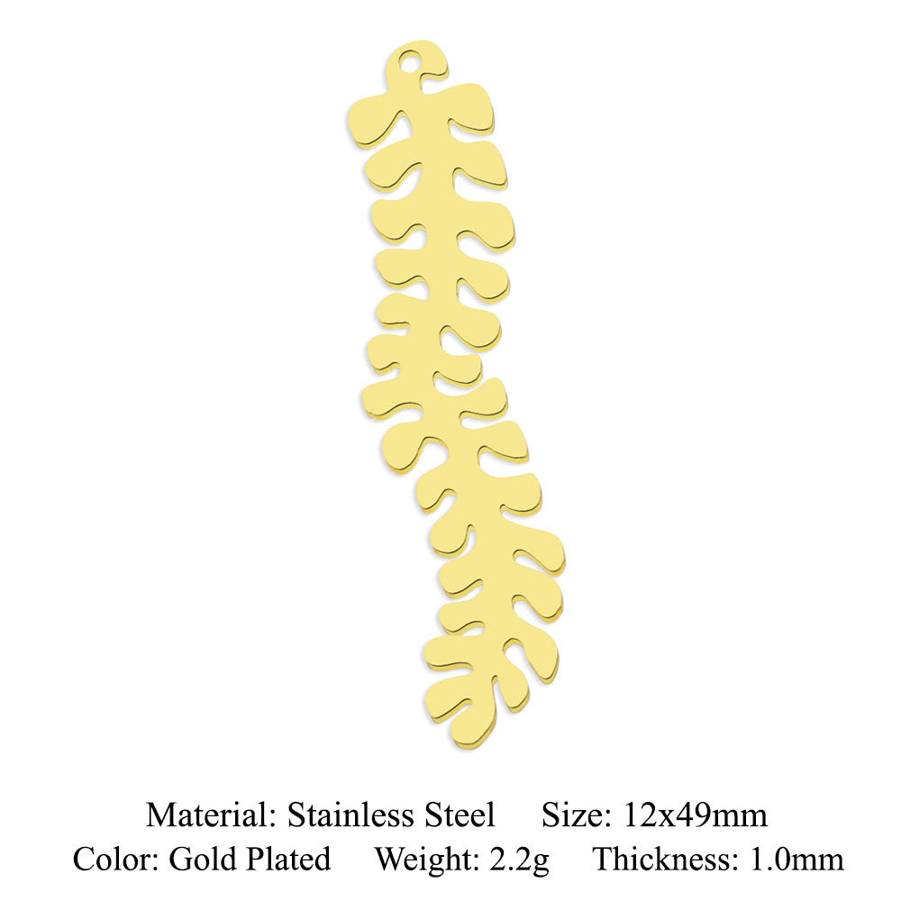 5 pcs/bag leaf maple leaf titanium steel pendant