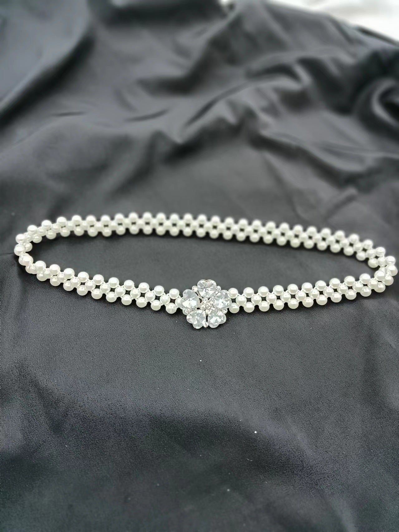 French Vintage Pearl Belt