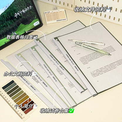 Transparent insert rotating rod folder