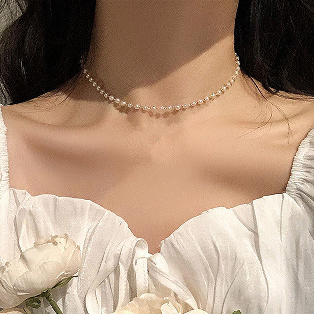 Retro Imitation Pearl Necklace