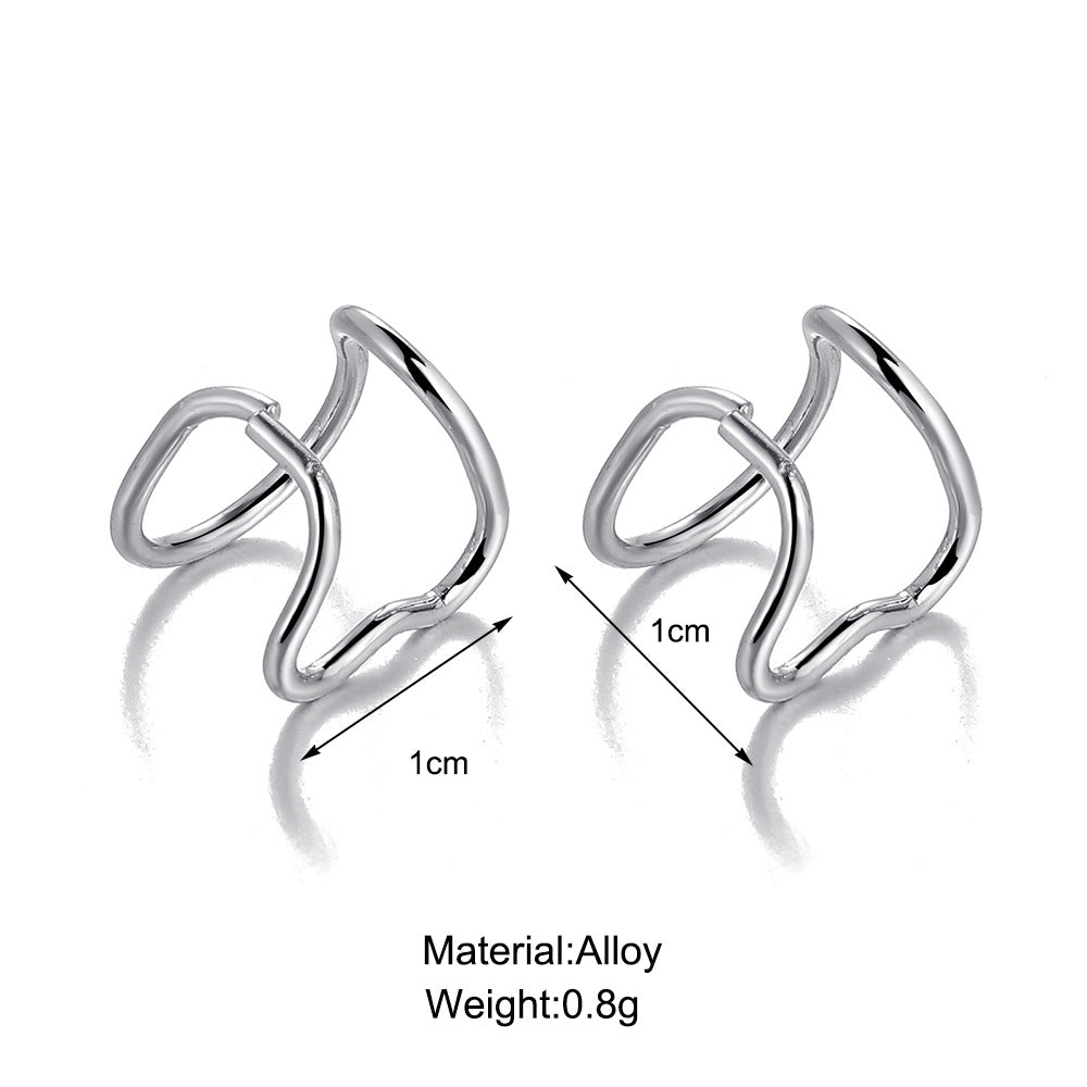 Juego de dos pendientes personalizados en forma de corazón 