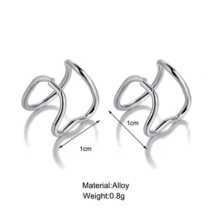 Juego de dos pendientes personalizados en forma de corazón 