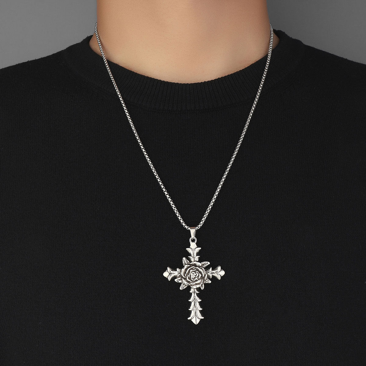 Hip Hop Wind Star Titanium Steel Pendant Wing Necklace