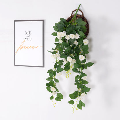 Flores artificiales para colgar en la pared de rosas. 