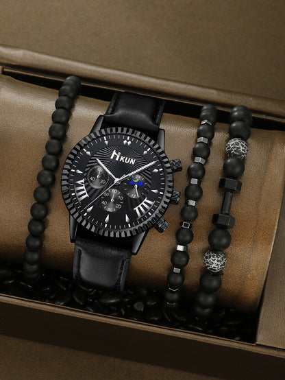 Watch Personalized Alloy Beaded Bracelet Set