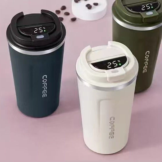 304 stainless steel coffee cup thermos cup with temperature display