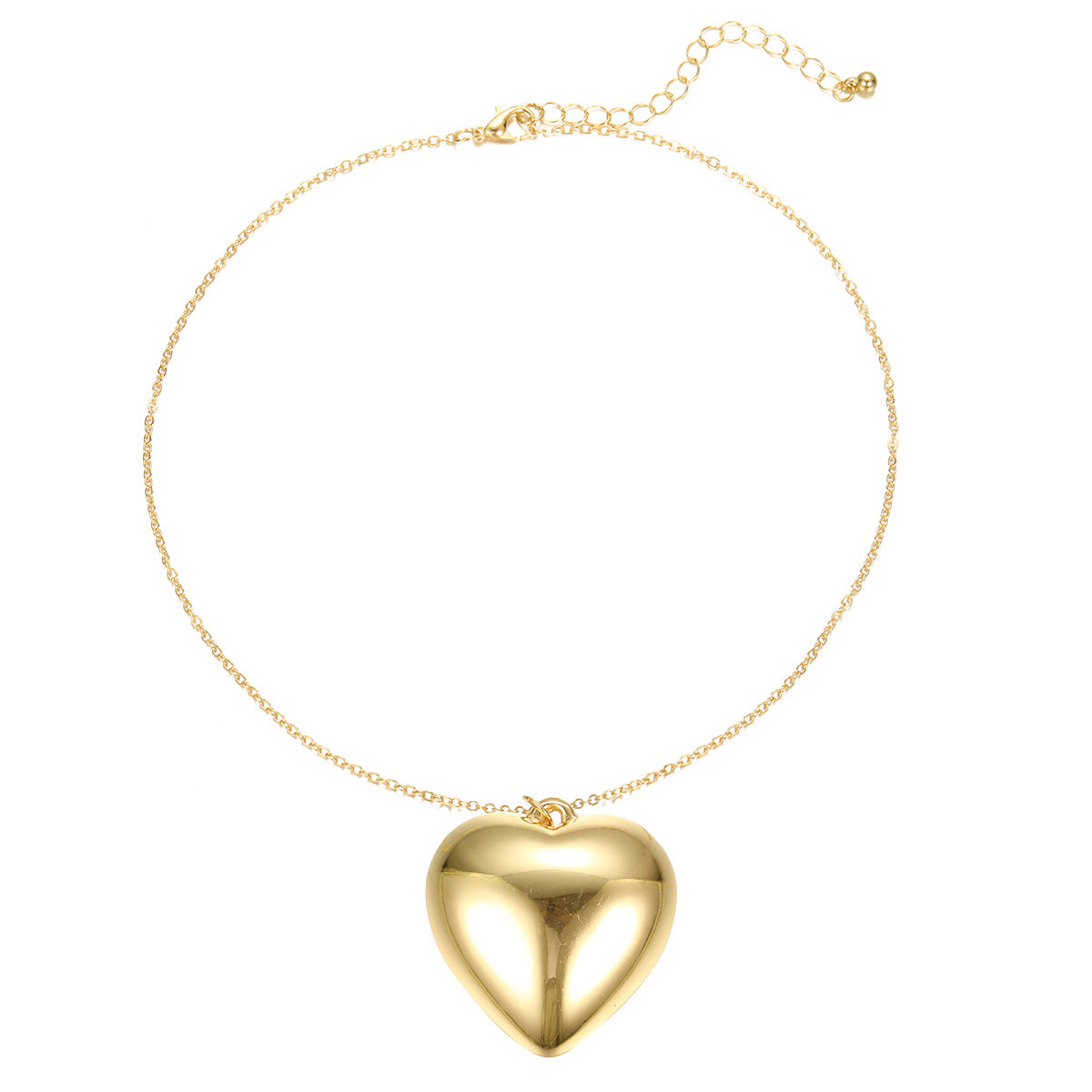 Adjustable Bow Heart Pendant Choker