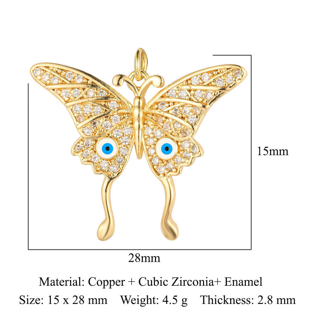 Copper Zircon Pendant Dog Claw Snake Bird Pigeon