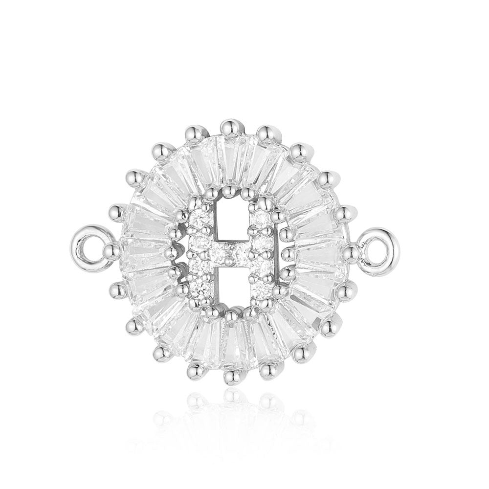 fashion 26 English letters copper zircon pendant