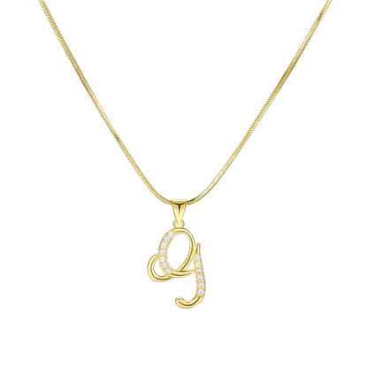 European and American 26 letters gold necklace