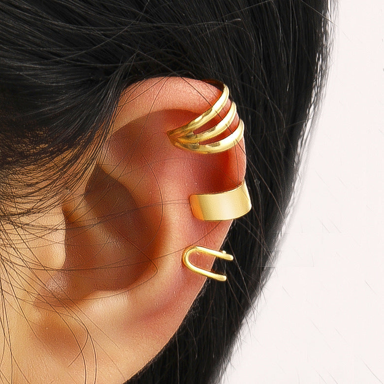 Conjunto de tres piezas con clip para la oreja pequeño 