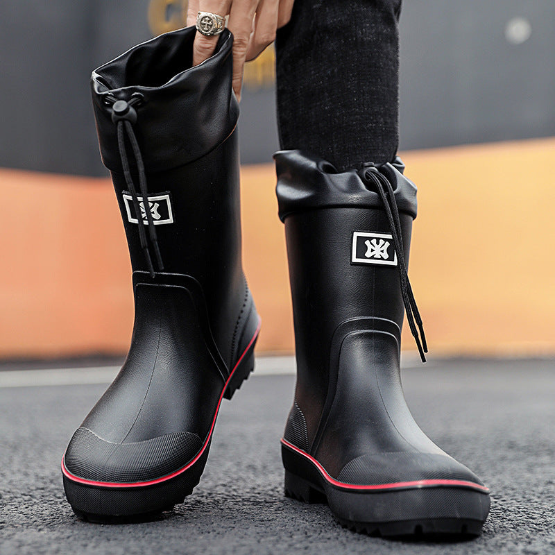 Rain boots men's fashion outer wear