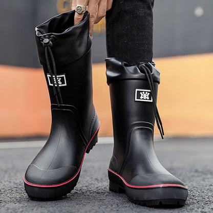Rain boots men's fashion outer wear