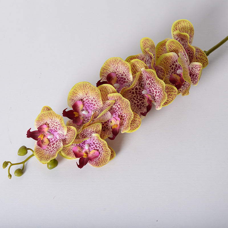Orquídea Phalaenopsis de 9 cabeças com flor artificial única 