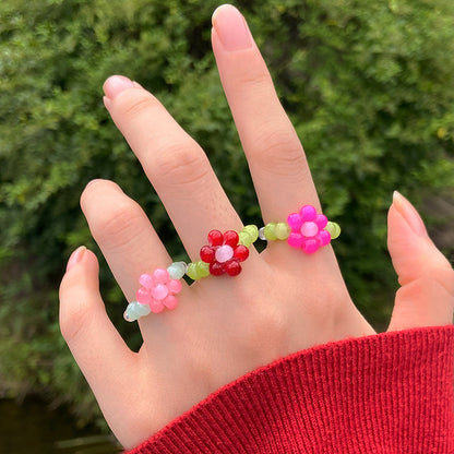 Colorful Stretch Crystal Bead Ring