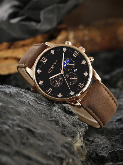 Versatile quartz watch set men