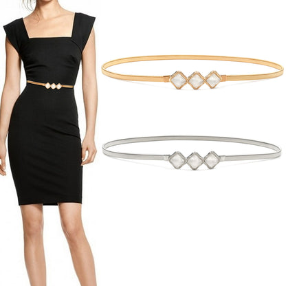 Elastic Metal Belt Gold Waist Chain