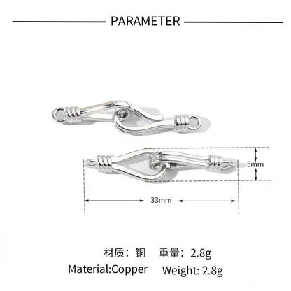 18K gold-coated rose copper zircon detachable connecting buckle