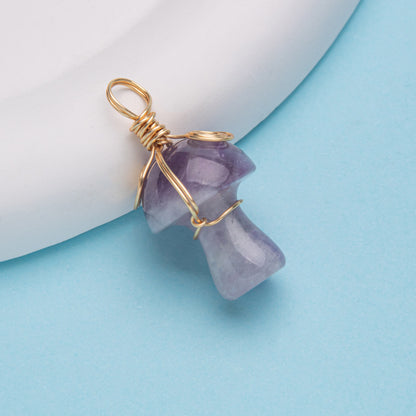 Pendente Cogumelo Cristal 20mm 