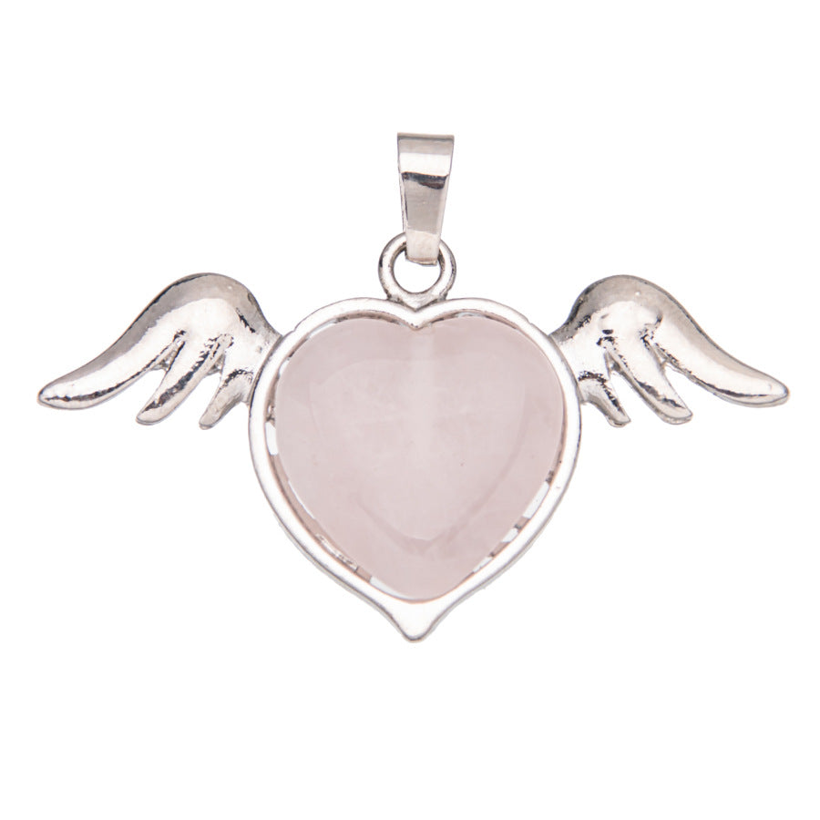 asas naturais de cristal amor pingente de cristal 