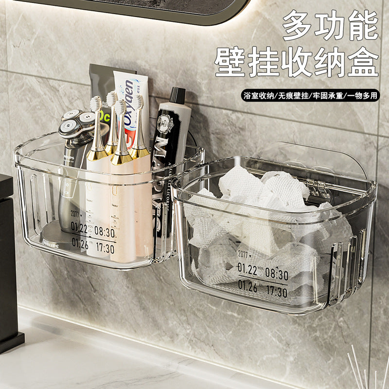 Storage Wall-Mounted Bathroom Clear Hanging Basket